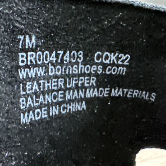 NIB Born Henna 7M Comfort Black Leather Slide Sandals - Picture 8 of 11